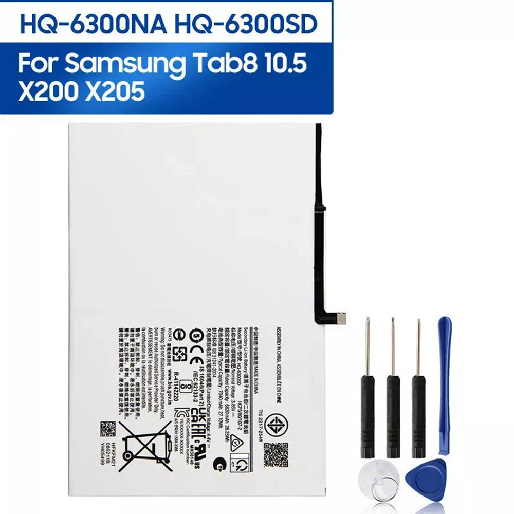 Batterie de remplacement pour tablette Samsung Galaxy Tab A8 10,5 Batterie de remplacement pour tablette Samsung Galaxy Tab A8 10,5